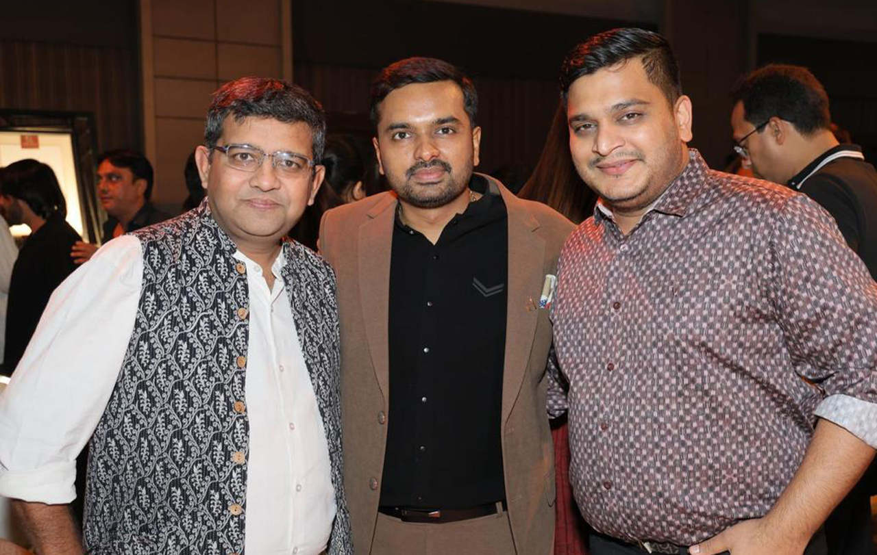  Mr. Vaibhav Agarwal. MD & Founder of Cheers Group with Mr. Parv Parmar (Founder, ProCreate Events) and Mr. Nirav Chahwala (Founder WedIQ, Brandfluenzers, Party Vaganza) both prominent personalities of the event industry.
